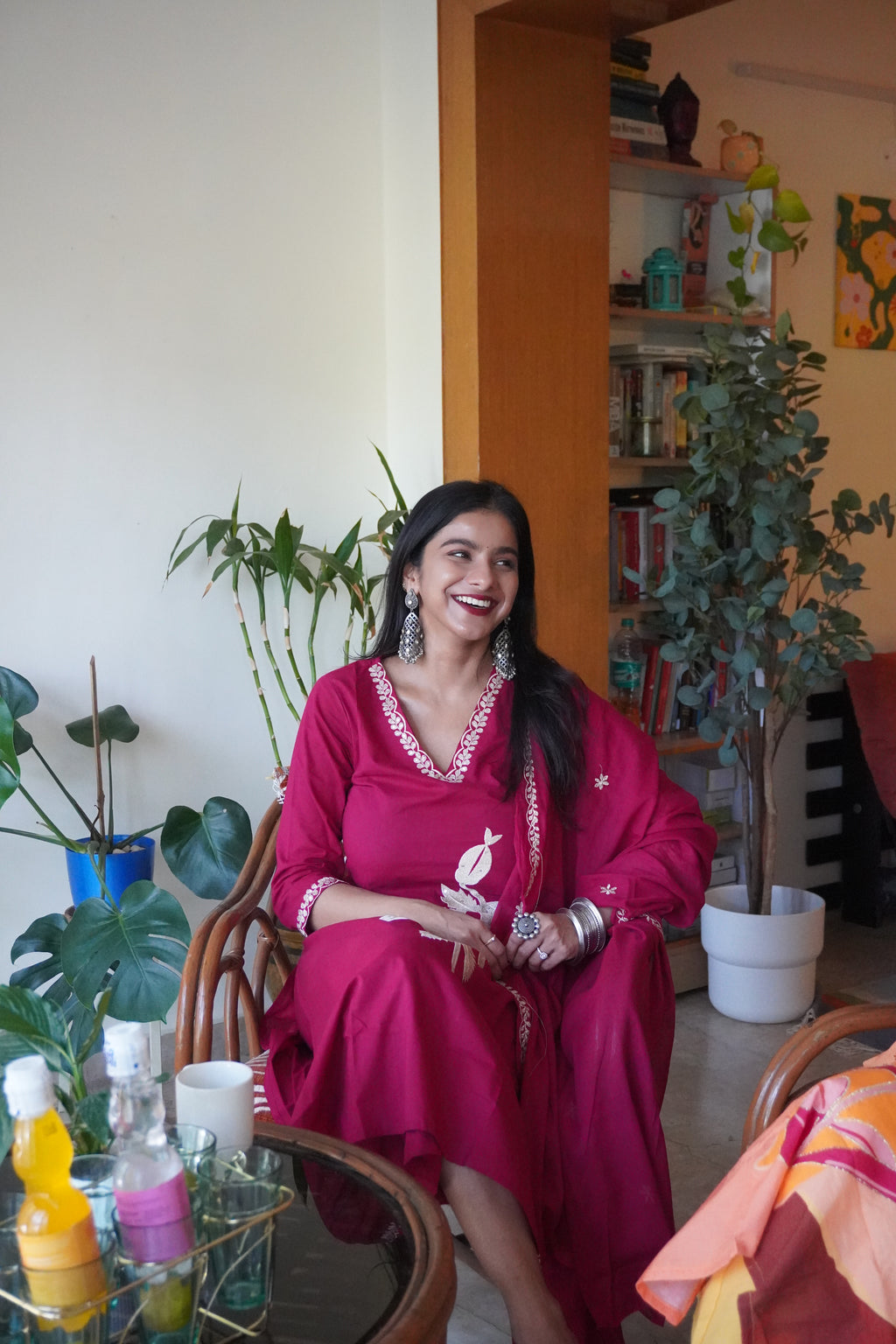 Gulabo 3 Piece Rani pink suit